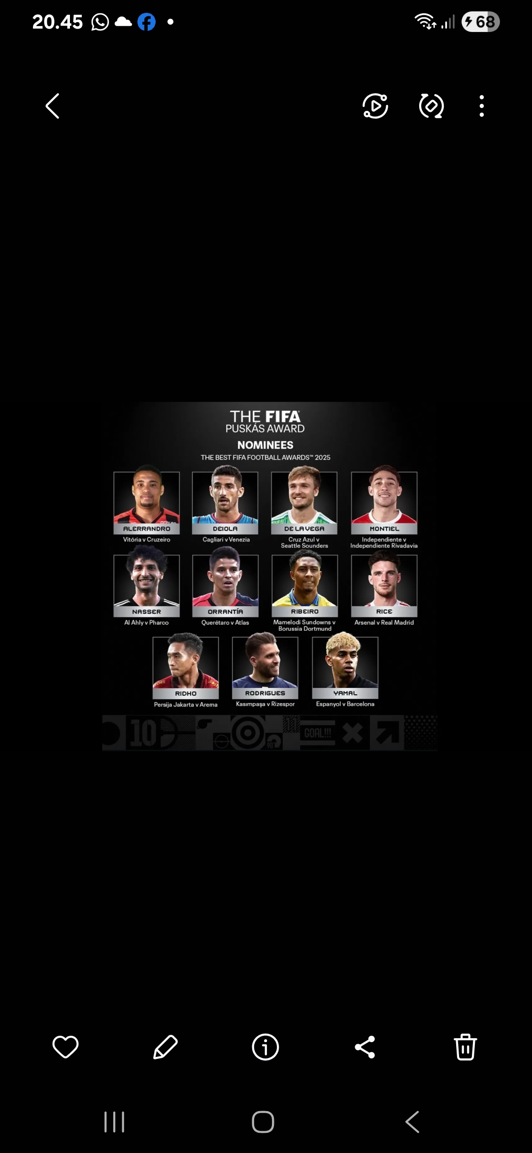 Nominasi Puskas Award. (Dok: instagram FIFA)