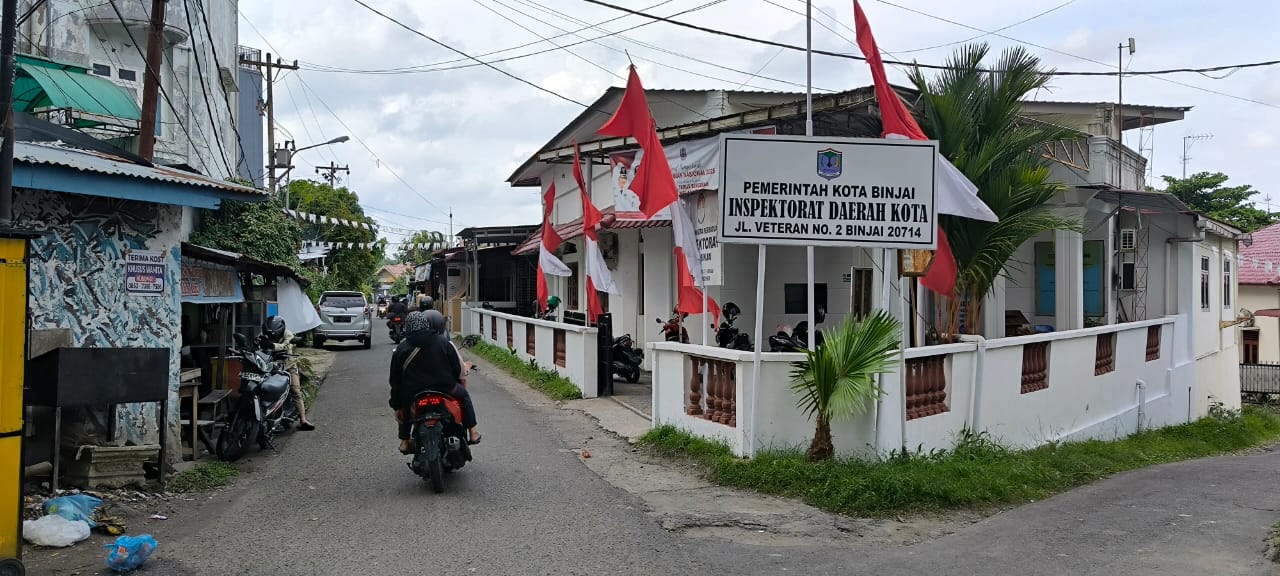 Inspektorat Kota Binjai di Jalan Veteran, Binjai Kota. (Teddy Akbari/Sumut Pos)