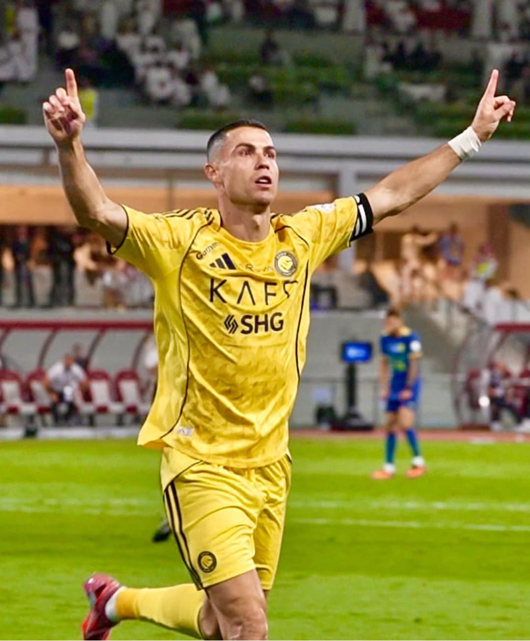 Cristiano Ronaldo melakukan selebrasi usai mencetak gol. (instagram)