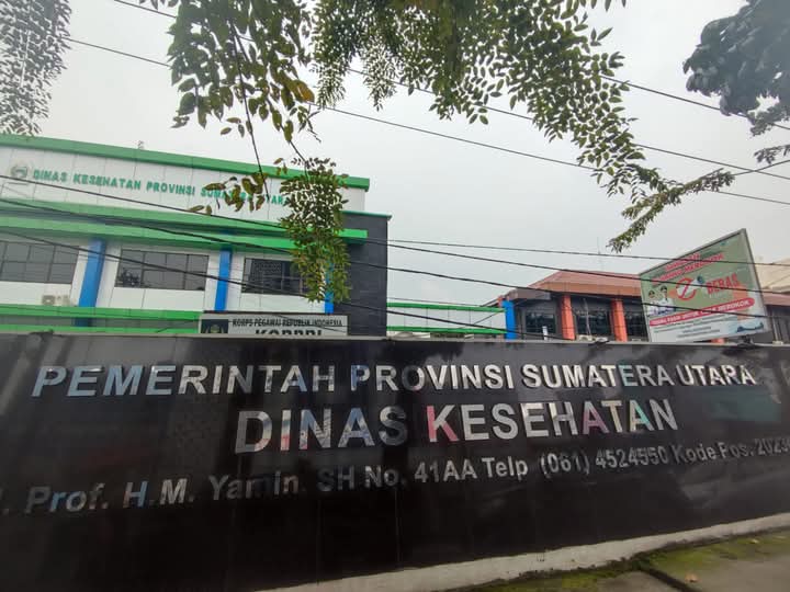 Kantor Dinas Kesehatan Sumatera Utara. (Dok: istimewa)