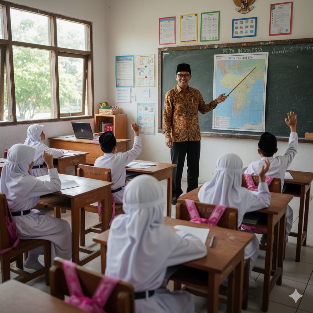 ILUSTRASI: Para pelajar mengikuti proses belajar-mengaja di sekolah.