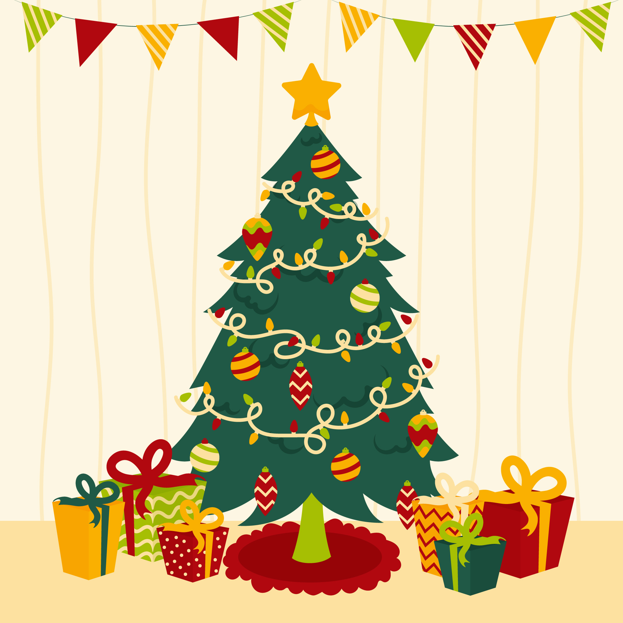 Pemilihan warna Pohon Natal menurut feng shui. (FREEPIK)