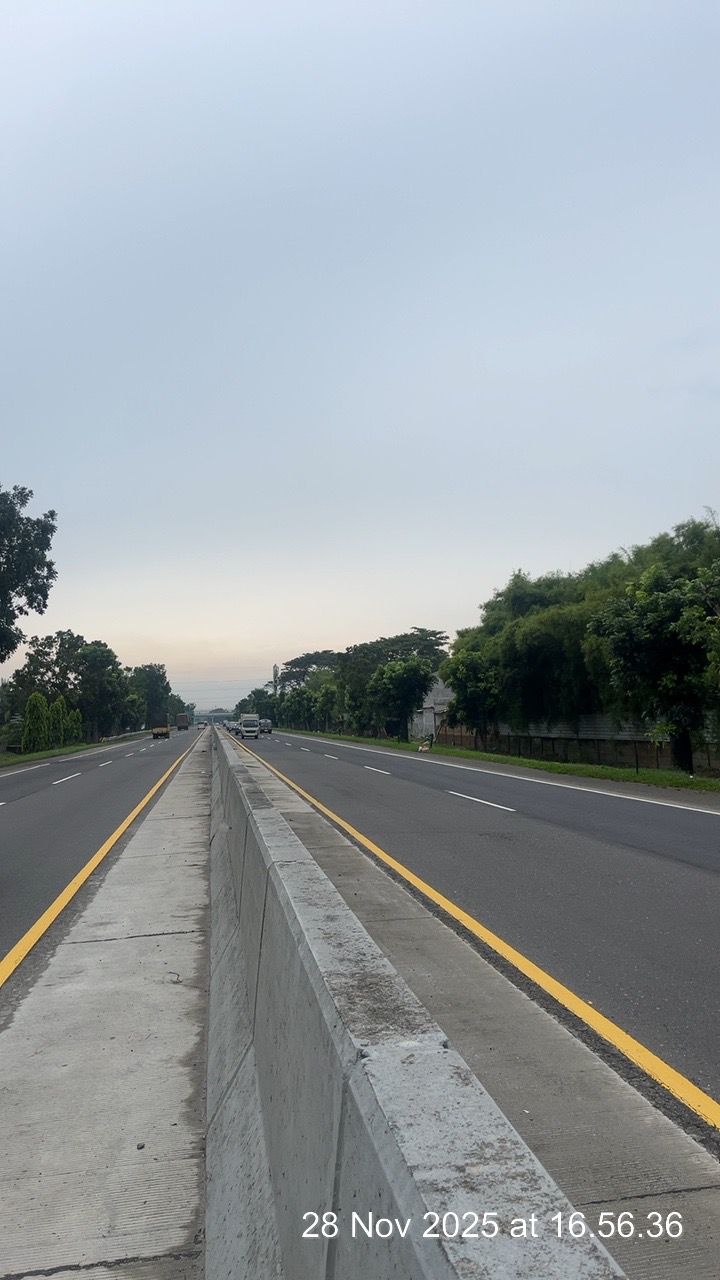 NORMAL: Kondisi Km 26 Ruas Tol Belmera telah normal. (Dok: Jasa Marga)