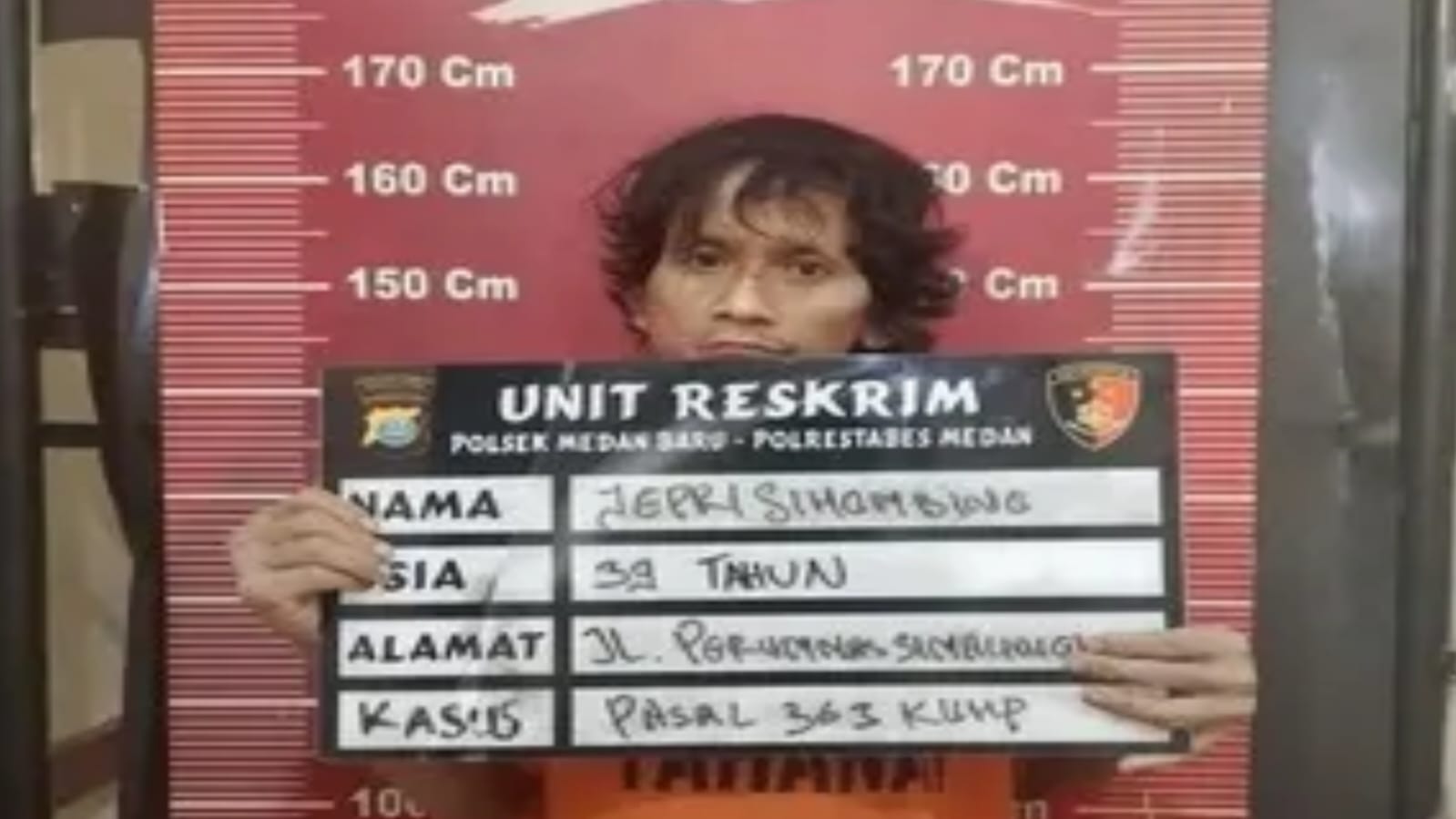 Jepri Sihombing pelaku pencurian yang ditangkap Polsek Medan Baru. (Ist)
