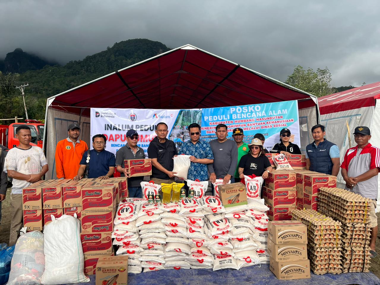 Inalum salurkan bantuan untuk korban bencana di Sumut.