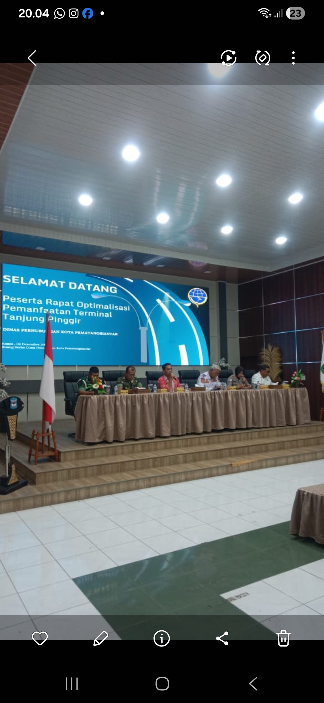 RAPAT: Rapat Koordinasi Optimalisasi Pemanfaatan Terminal Tanjung Pinggir, di Ruang Data Pemko Pematangsiantar, Kamis (4/12/2025) sore. (Dok: istimewa)