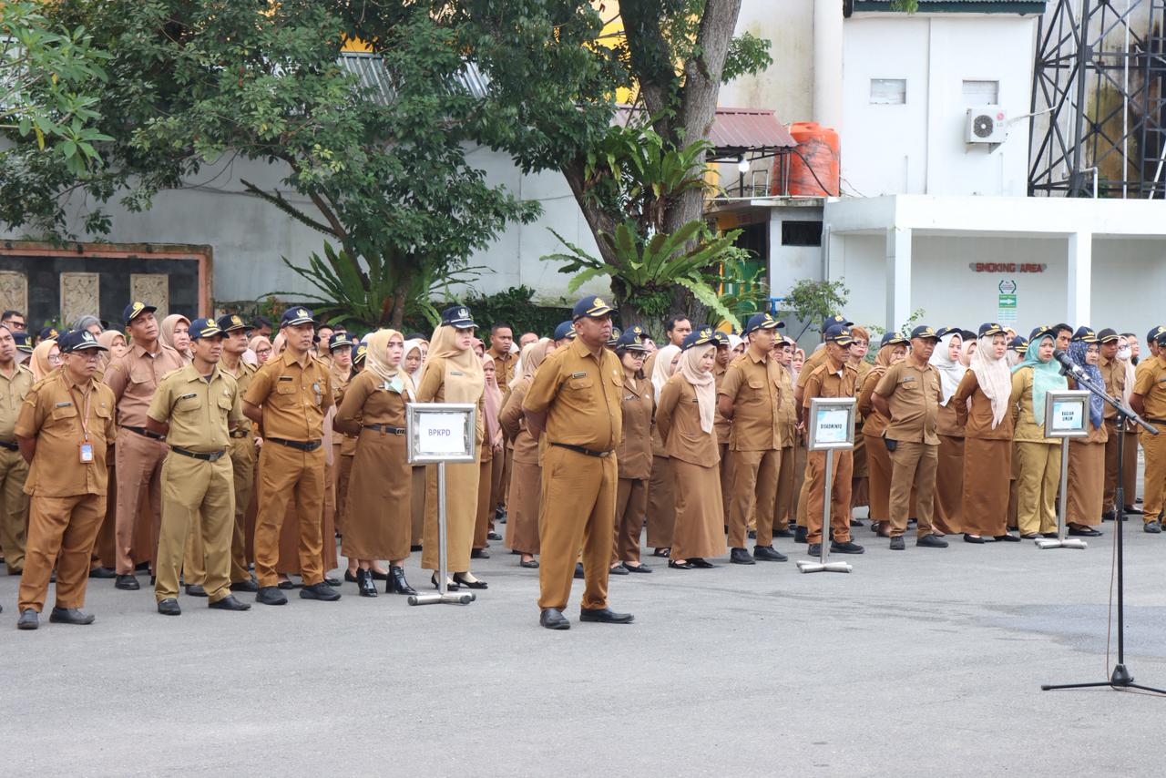 Apel jajaran di Balai Kota Binjai. (Diskominfo Langkat/Sumut Pos)