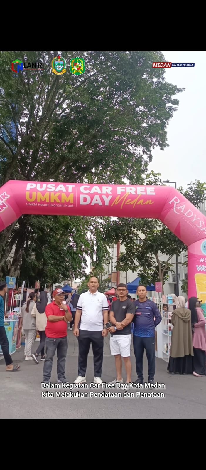 CFD: Lurah Kesawan Kecamatan Medan Barat, Rahmat Affandy Nasution saat menghadiri CFD. (Dok: istimewa)