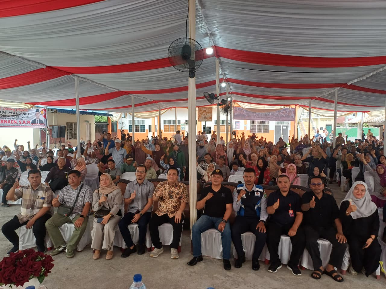 Wakil Ketua DPRD Kota Medan, Zulkarnaen menggelar Reses di Kecamatan Medan Timur, Sabtu (20/12/2025).  (Markus Pasaribu/Sumut Pos)