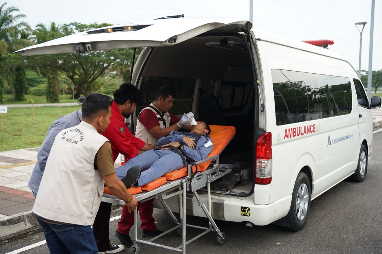Inalum Gelar Simulasi Penanggulangan Keadaan Darurat, Pastikan Kesiapsiagaan Pegawai dan Keamanan Operasional.