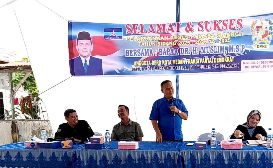 Anggota DPRD Kota Medan Fraksi Partai Demokrat, H. Muslim M.S.P, menggelar Reses IV Masa Persidangan I Tahun Sidang 2025-2026. (ISTIMEWA/SUMUT POS)