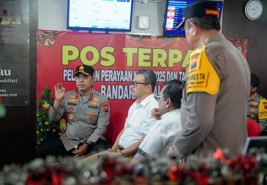 CEK: Kapolda Sumut, Irjen Pol Whisnu Hermawan Februanto saat mengecek Pos Pengamanan Nataru di KNO, Deliserdang. (Dok: istimewa)