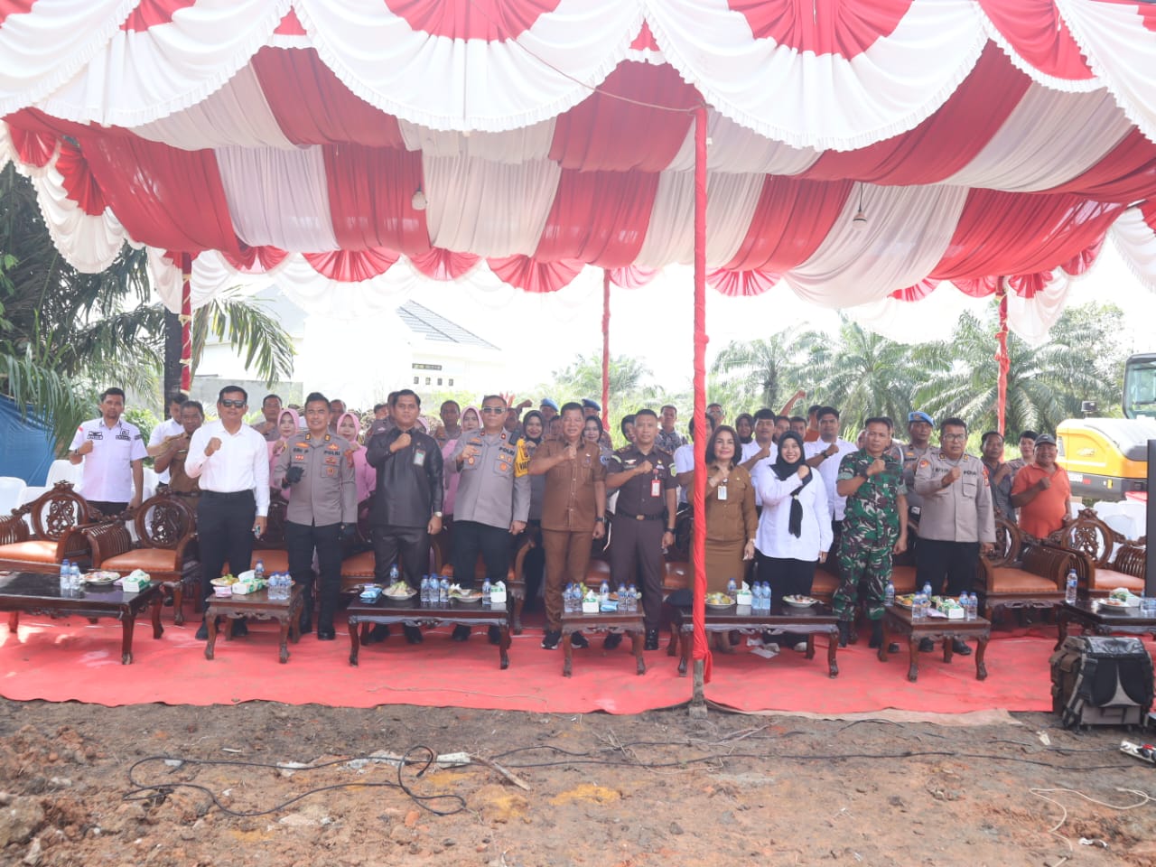 SPPG: Zoom Meeting Groundbreaking pembangunan SPPG Polres Labuhanbatu (Dok: Fajar/Sumut Pos)