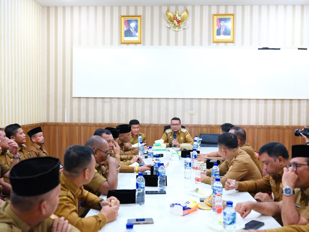 Bupati Labuhanbatu Selatan (Labusel) Fery Sahputra Simatupang memimpin Rapat Koordinasi (Rakor) awal tahun 2026. (ISTIMEWA/SUMUT POS)