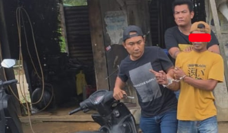 Salah satu penangkapan tersangka dan pengungkapan kasus penyalahgunaan narkotika di wilayah hukum Bilah Hilir (FAJAR/SUMUT POS)