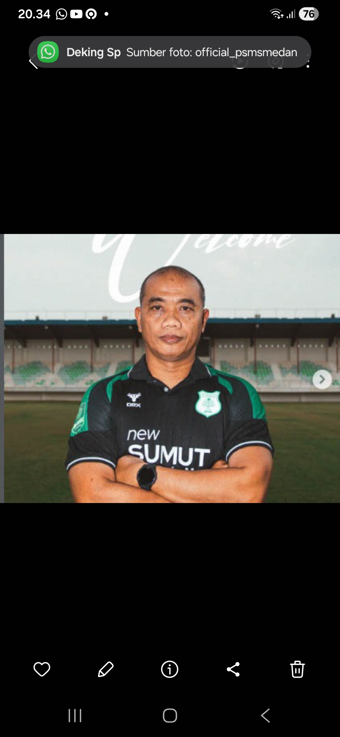 Eko Purdjianto. (Dok: official_psmsmedan)