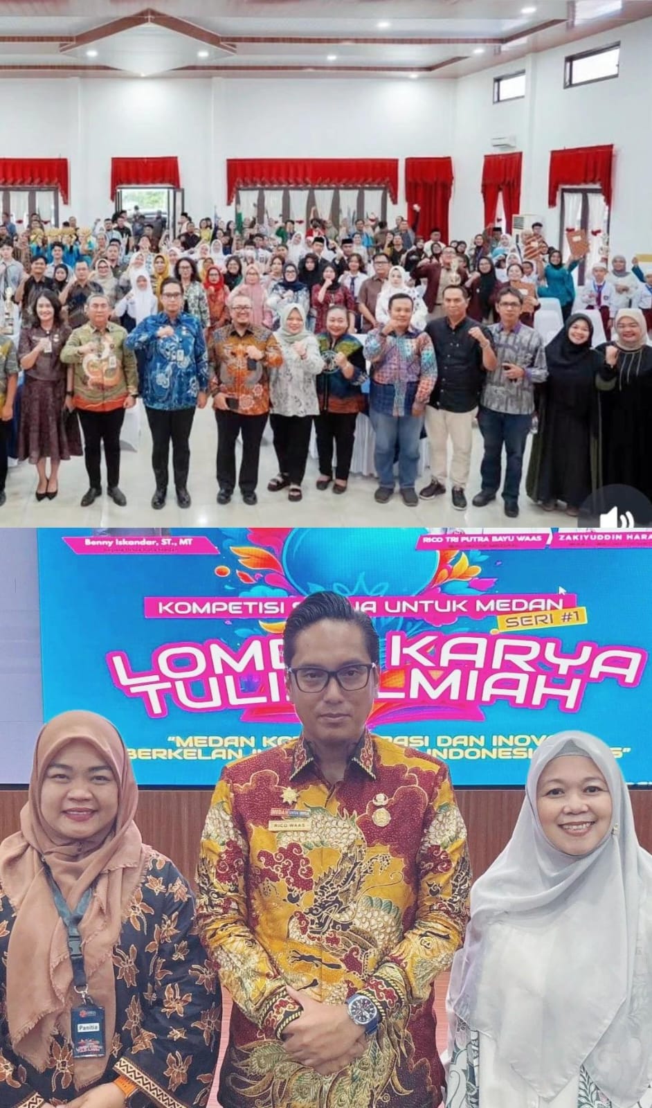 HADIRI: Wali Kota Medan, Rico Wass menghadiri lomba karya Ilmiah yang digelar STM Sukma Medan. (Istimewa/Sumut Pos)