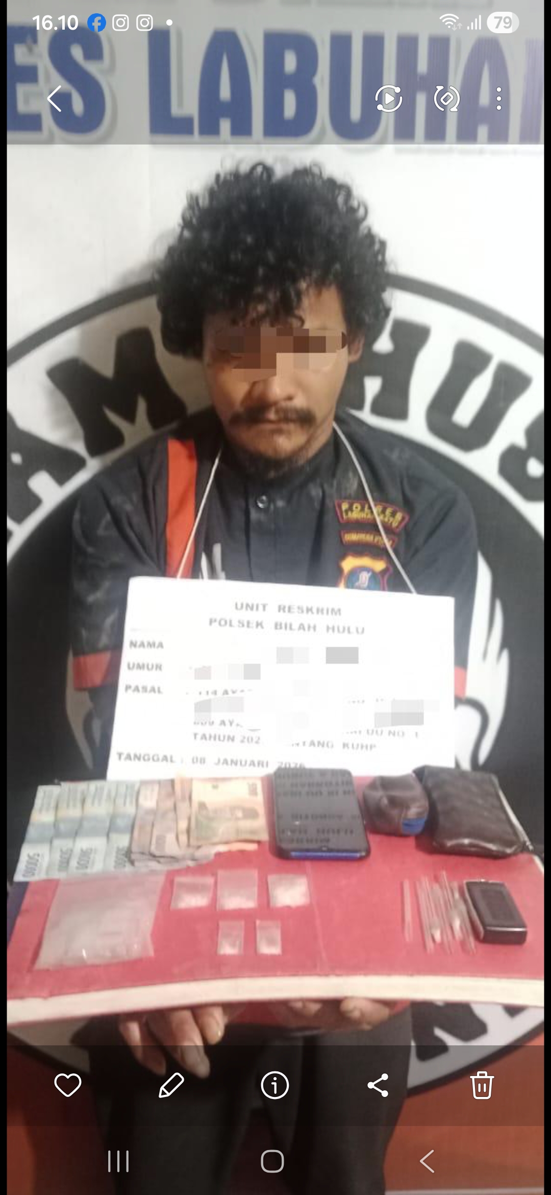 NARKOBA: Pelaku penyalahgunaan narkoba yang ditangkap di Polsek NA IX-X Polres Labuhanbatu. (Dok: istimewa)