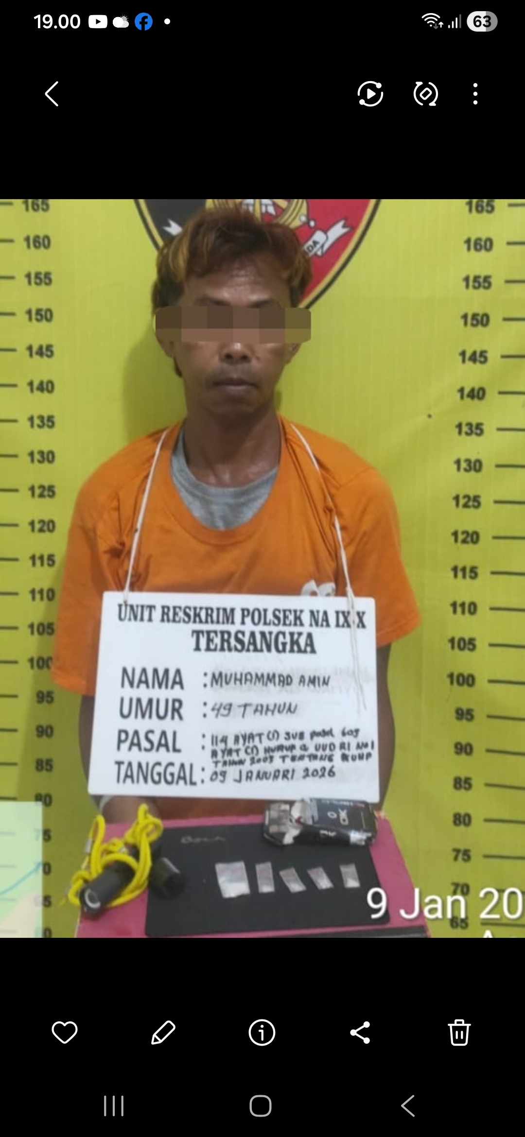 TANGKAP: Polsek NA XI-X menangkap pelaku penyalahgunaan narkotika. (Dok: istimewa)