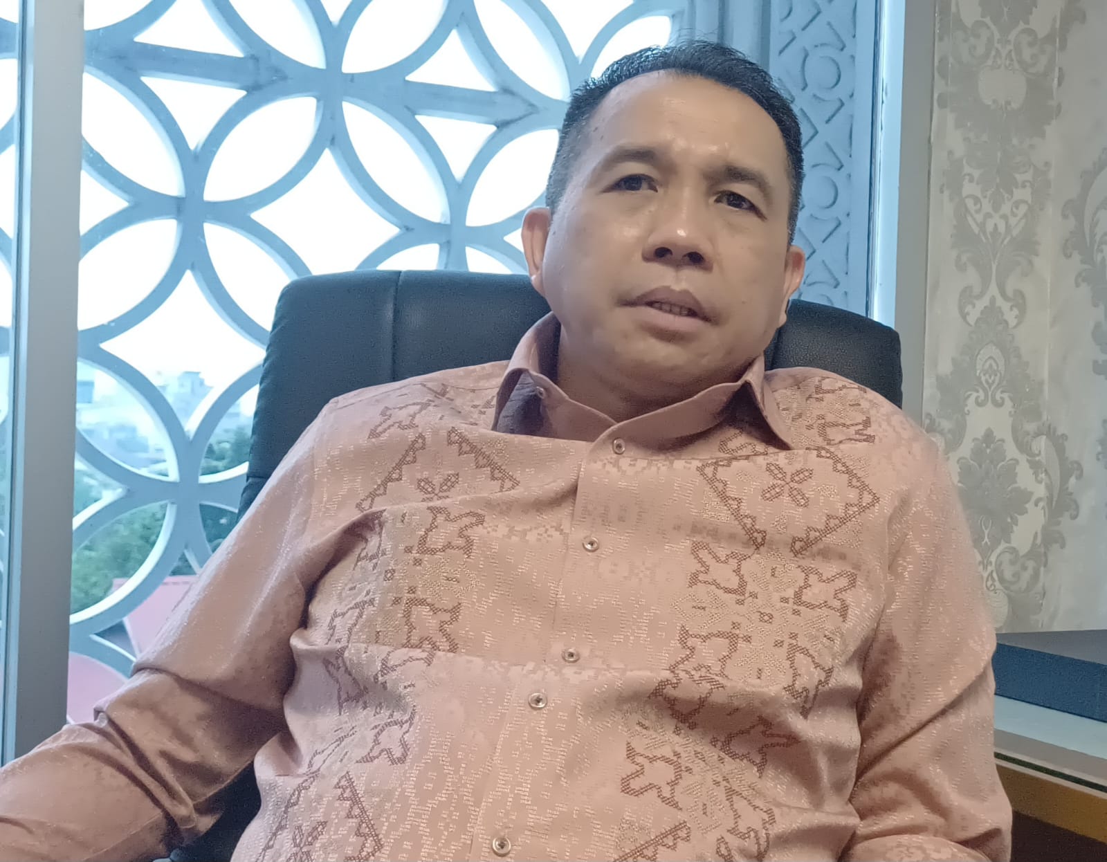 Wakil Ketua Koodinator Bidang Pemenangan Pemilu (Bapilu) DPD Partai Golkar Sumatera Utara, Irham Buana Nasution SH M.Hum. ( (Markus Pasaribu/Sumut Pos)