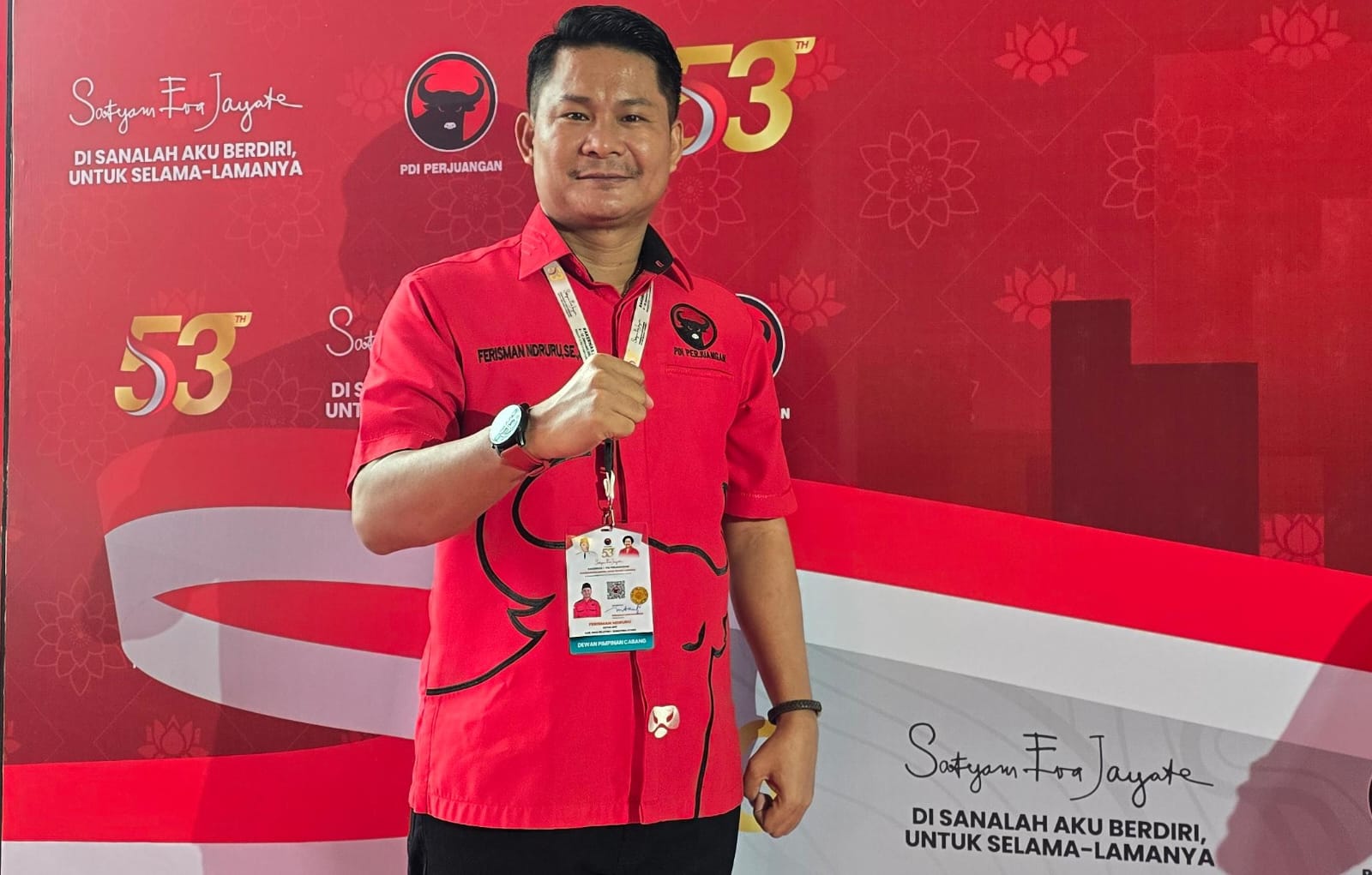 Ketua DPC PDI Perjuangan Kabupaten Nias Selatan, Ferisman Ndruru, SE.,MM . (ISTIMEWA/SUMUT POS)