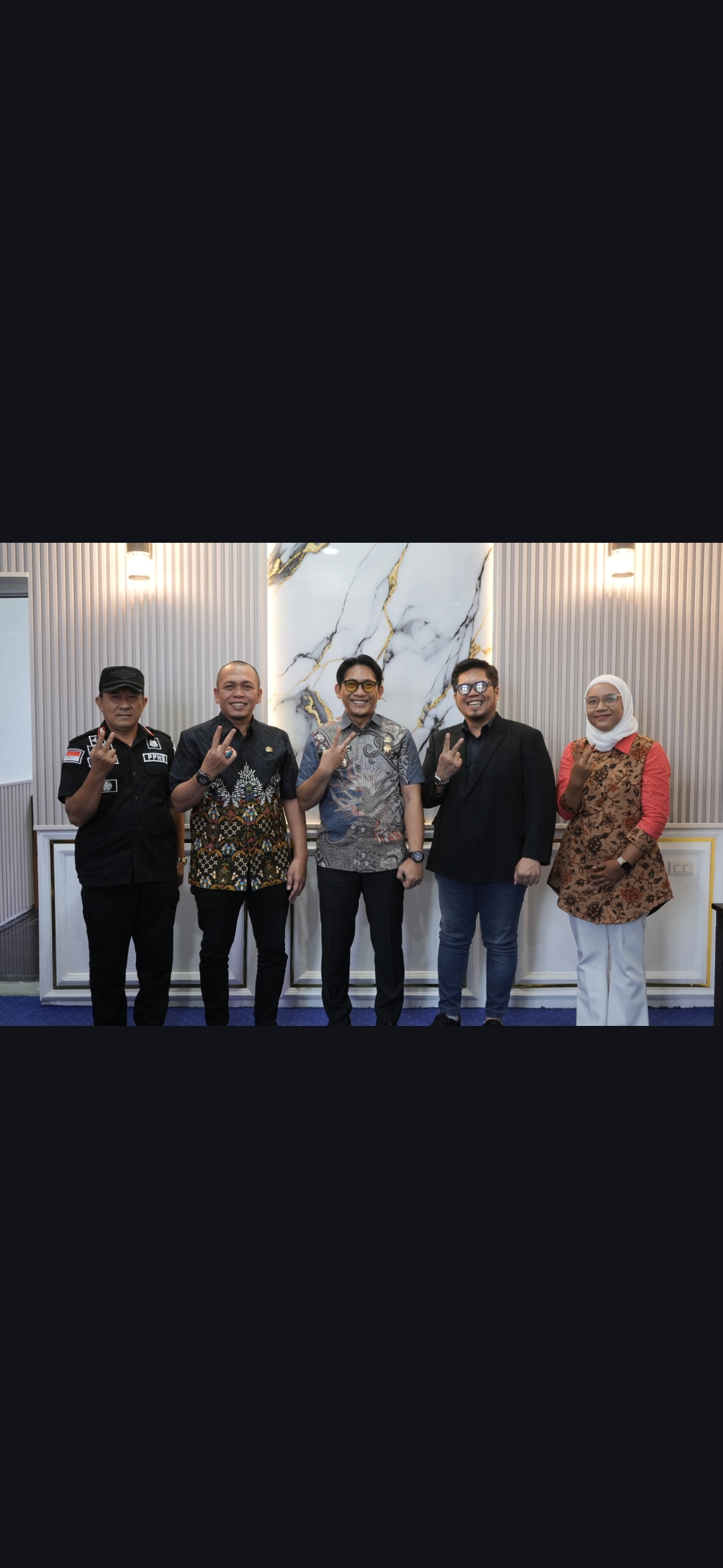 BERSAMA: Wakil Wali Kota Binjai, Hasanul Jihadi bersama Head of Network Development VGreen Indonesia, Jefry Batubara usai audiensi, Kamis (15/1/2026). (Dok: Pemko Binjai)