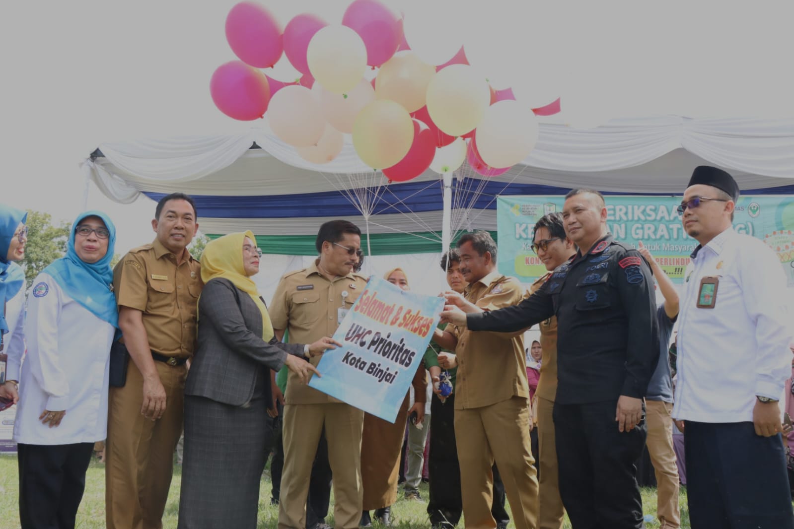 Wali Kota Binjai, Amir Hamzah saat peluncuran program UHC prioritas pada akhir September 2025 kemarin. (Diskominfo Binjai/Sumut Pos)