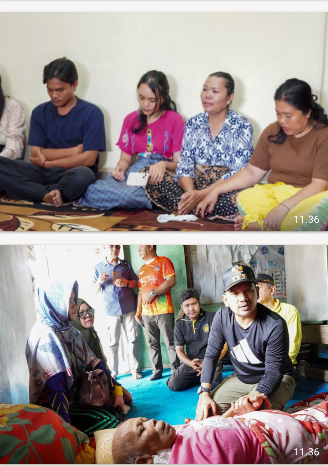 Walikota TebingTinggi  Iman Irdian Saragih  menjenguk Ibu Suliyem di rumah sakit.  (AZAN PURBA/SUMUT POS)