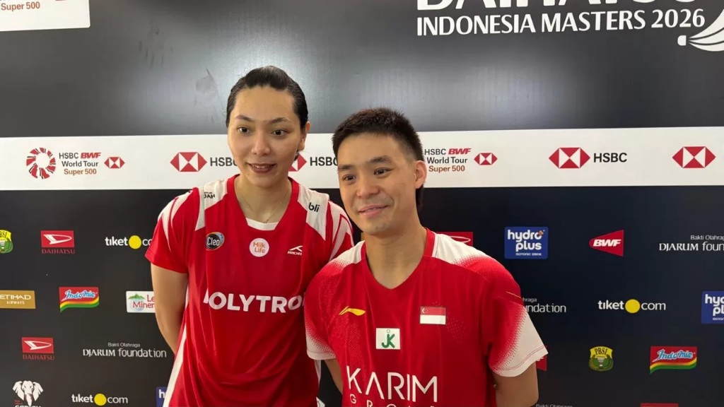 LINTAS: Ganda campuran lintas negara, Terry Kai asal Singapura dan Gloria Emmanuella asal Indonesia. (Dok: Jawa Pos)