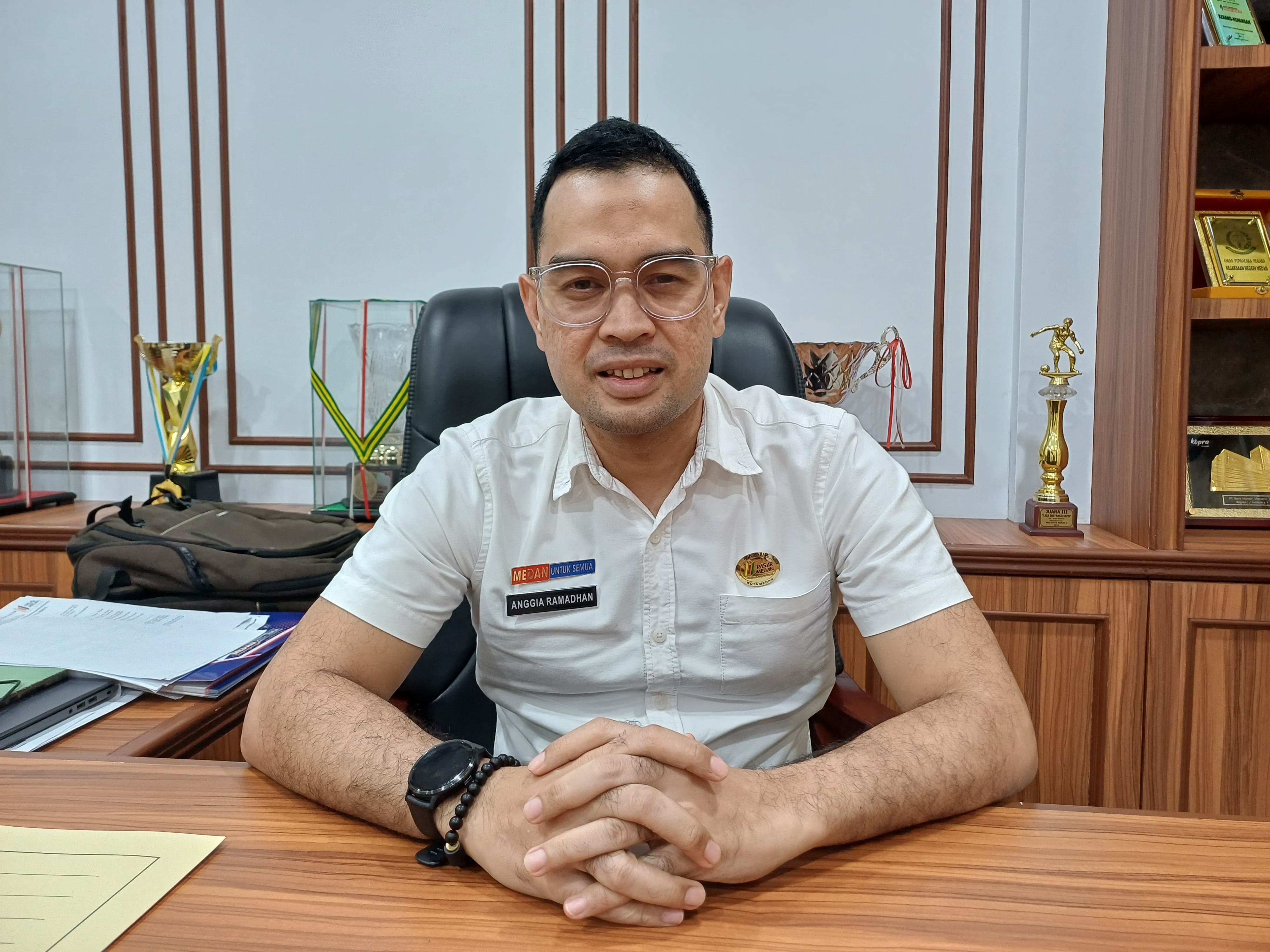 Dirut PUD Pasar Kota Medan, Anggia Ramadhan. (Dok: Markus Pasaribu/Sumut Pos)