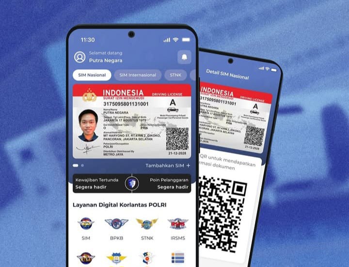 SIM dan STNK digital saat ini berfungsi sebagai data pendukung dan bukti administrasi. (Instagram @oppal.id)