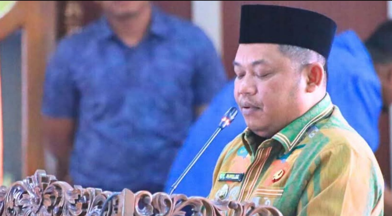 Wabup saat menghadiri Rapat Paripurna Penyampaian Laporan Hasil Pelaksanaan Reses I DPRD Labuhanbatu Masa Persidangan I Tahun Persidangan II 2025 (Fajar/ Sumut Pos)