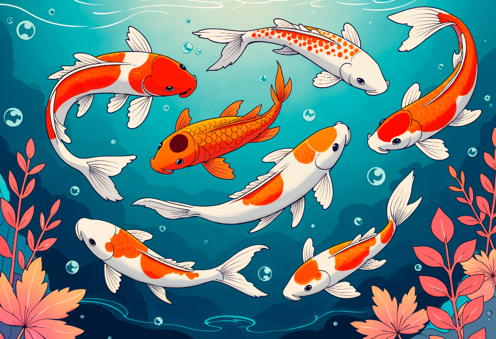 ILUSTRASI: 8 Lukisan membawa keberuntungan, salah satunya lukisan ikan Koi.(PREEPIK AI)