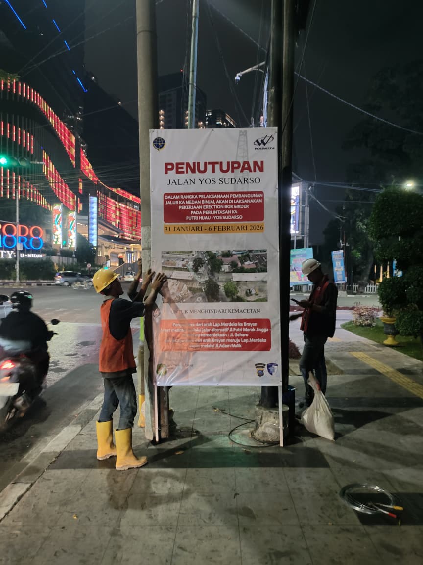 TUTUP: Jalan Putri Hijau Medan akan ditutup mulai 31 Januari. (Dok: istimewa)
