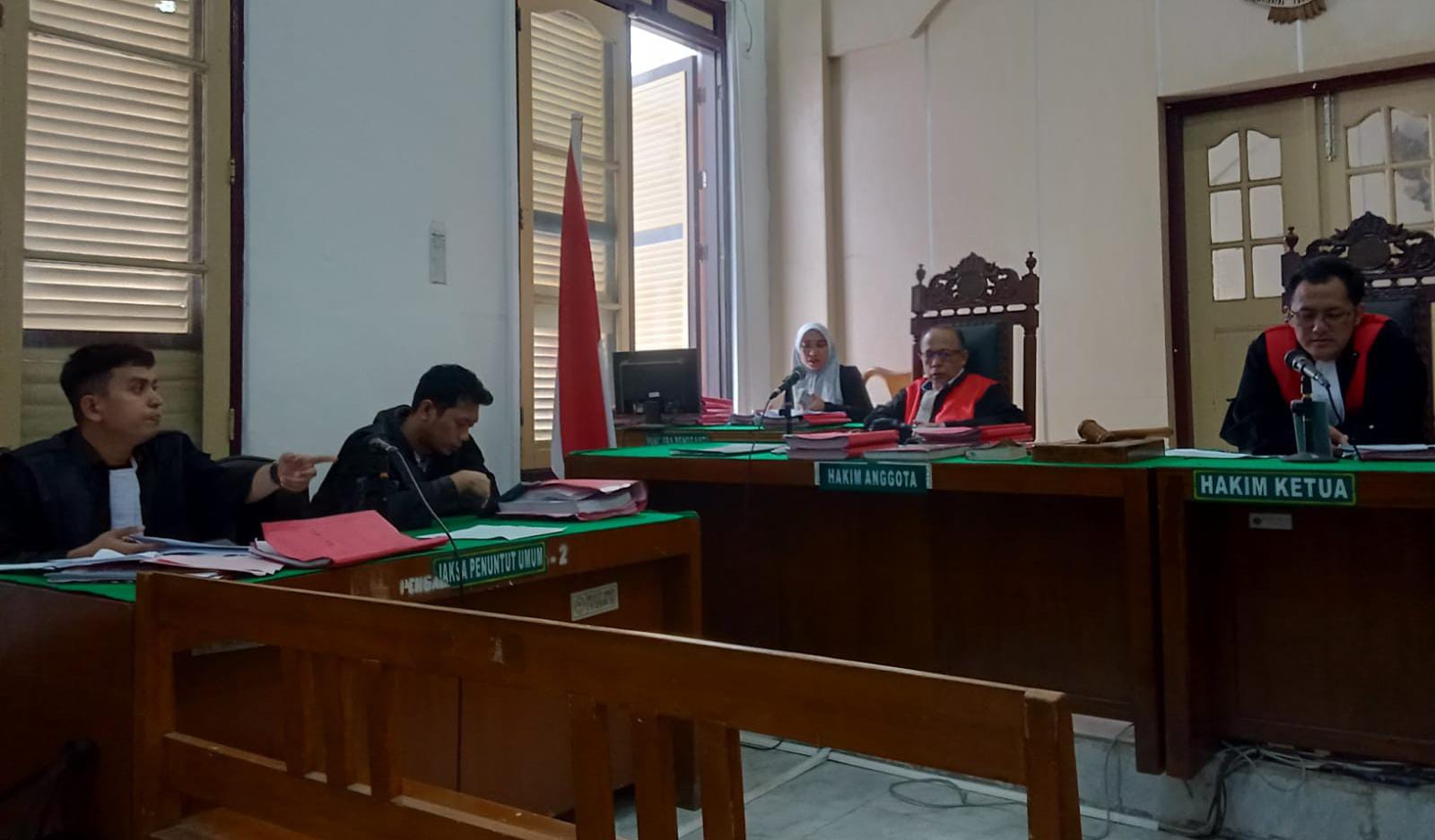 TUNTUTAN: JPU dari Kejari Belawan, membacakan tuntutan terhadap Aswari, terdakwa kasus sabu secara virtual di PN Medan, Senin (2/2/2026) sore. (Dok: istimewa)