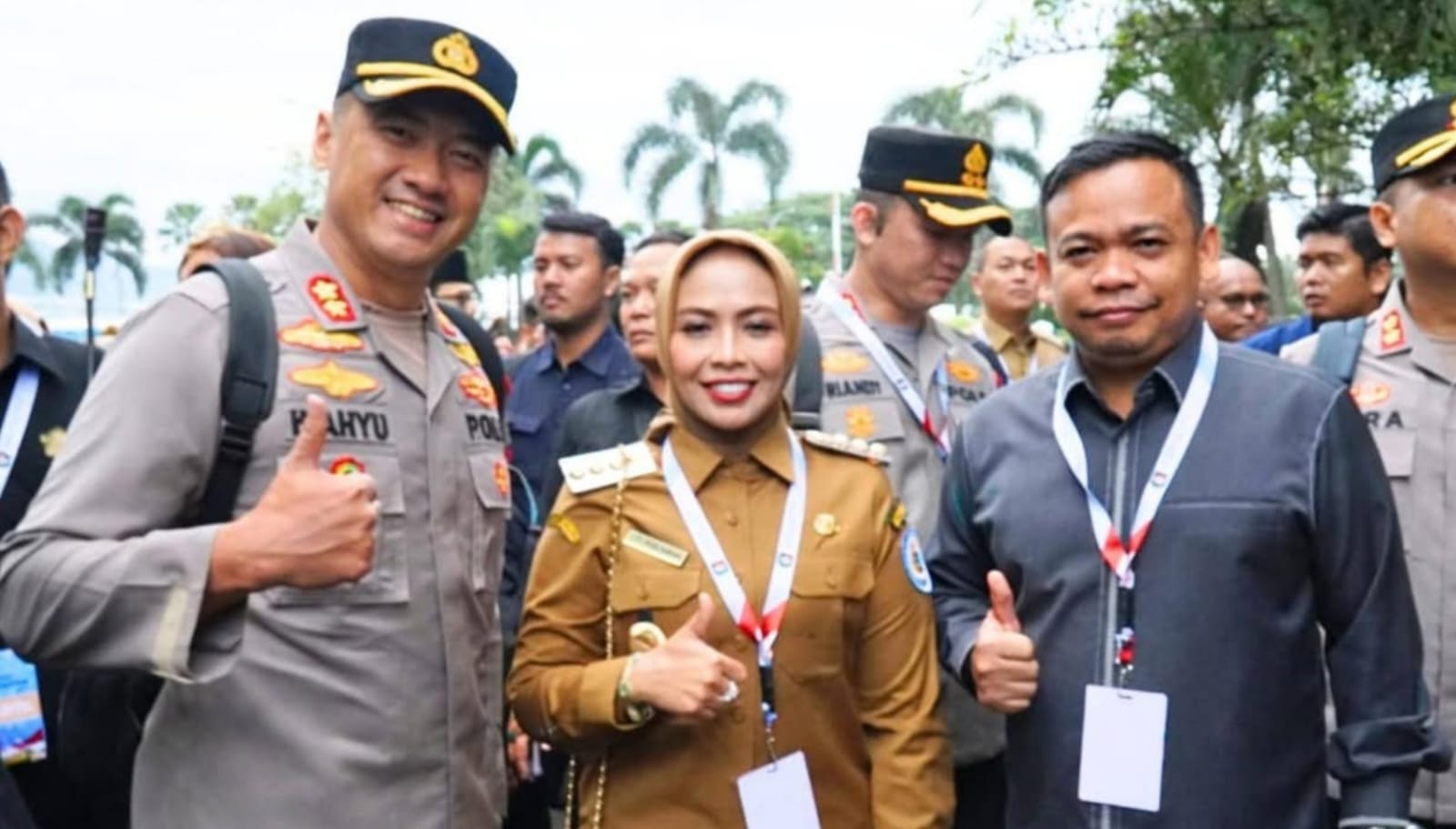 Bupati, Kapolres dan Ketua DPRD Labuhanbatu saat mengikuti Rakornas Pemerintah Pusat dan Pemerintah Daerah di Jakarta (ist)