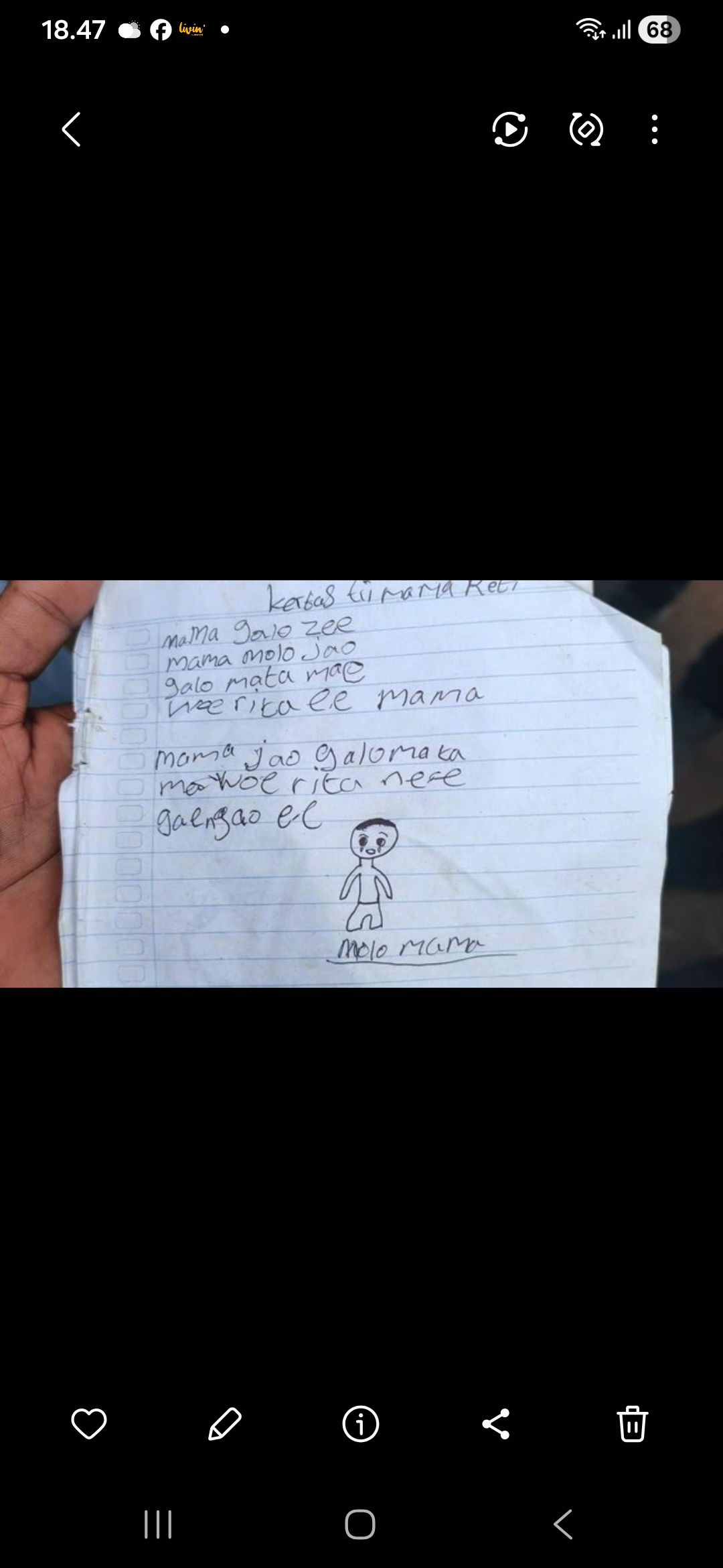 Isi surat anak usia 10 tahun di NTT. (Dok: istimewa)