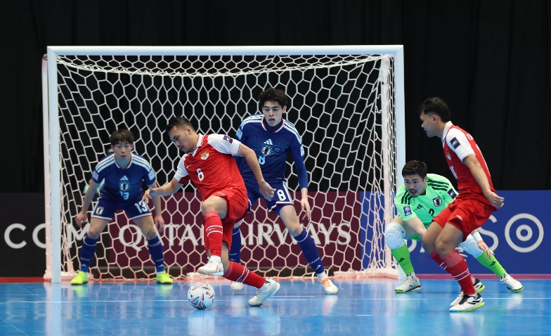 Timnas Futsal Indonesia saat melawan Timnas Futsal Jepang di Semifinal Piala Asia Futsal 2026. (Dok: jawapos.com)