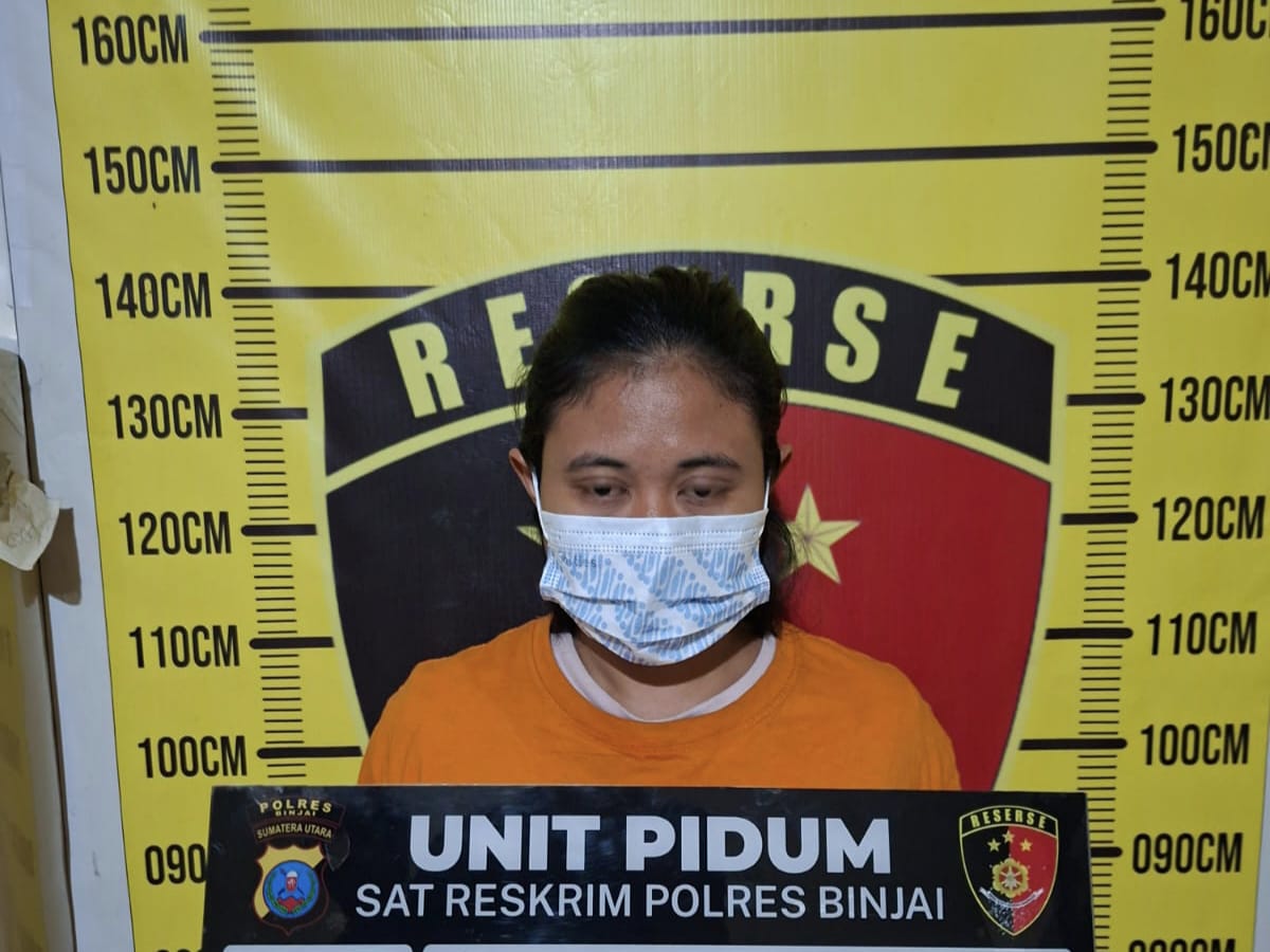 ART: Tersangka yang merupakan ART saat diamankan Tim Cobra Satreskrim Polres Binjai. (Dok: Istimewa/Sumut Pos)