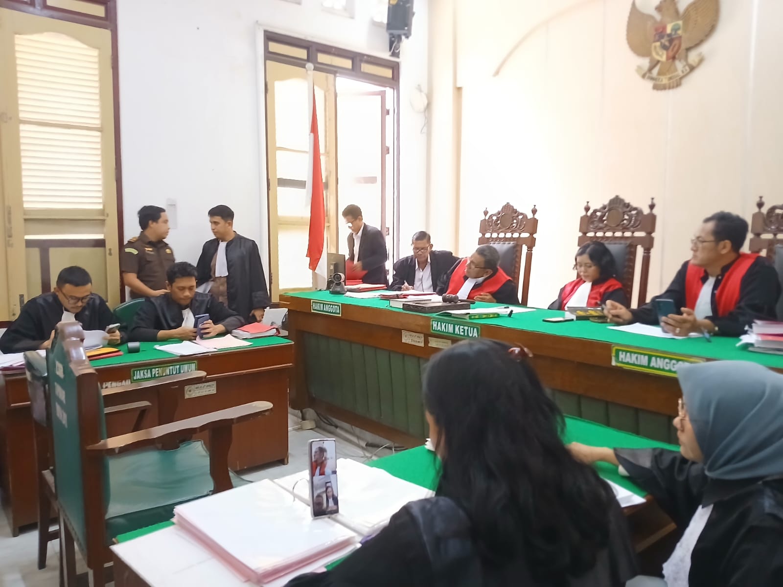 TERDAKWA: JPU membacakan tuntutan terhadap kedua terdakwa kasus sabu secara virtual di PN Medan, Senin (9/2/2026). (Dok: istimewa)  ​