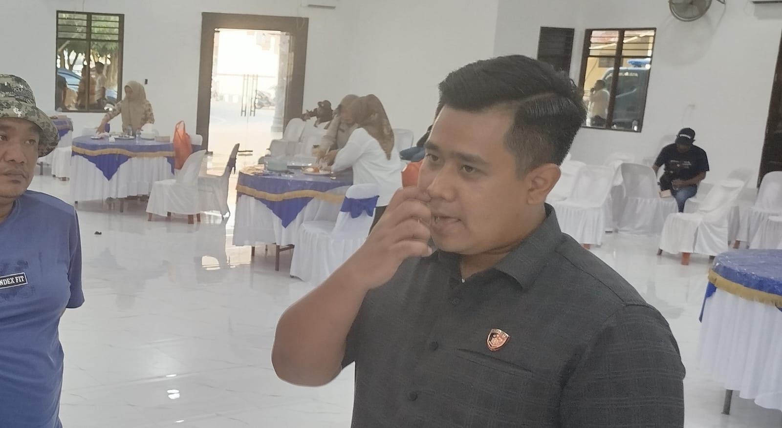 Kasat Reskrim Polres Labuhanbatu, AKP M Jihad Fajar Balman saat memberi keterangan kepada wartawan (Fajar/Sumut Pos)