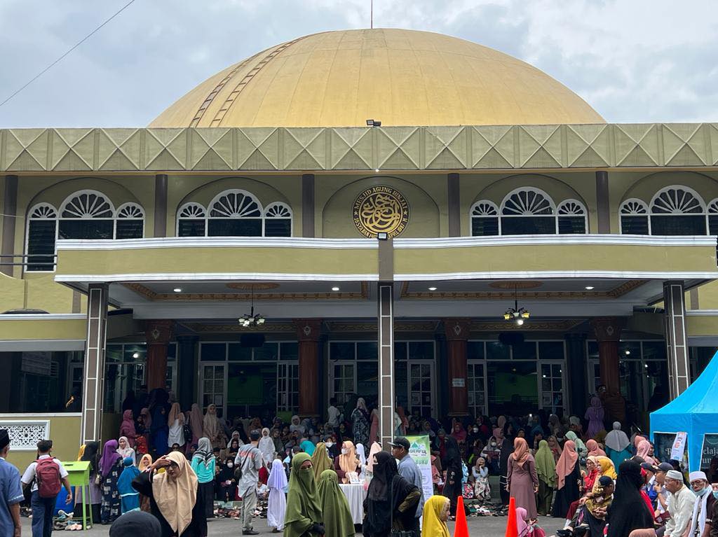 Masjid agung Binjai di Jalan Olahraga, Kelurahan Timbanglangkat, Binjai Timur. (Istimewa/Sumut Pos)