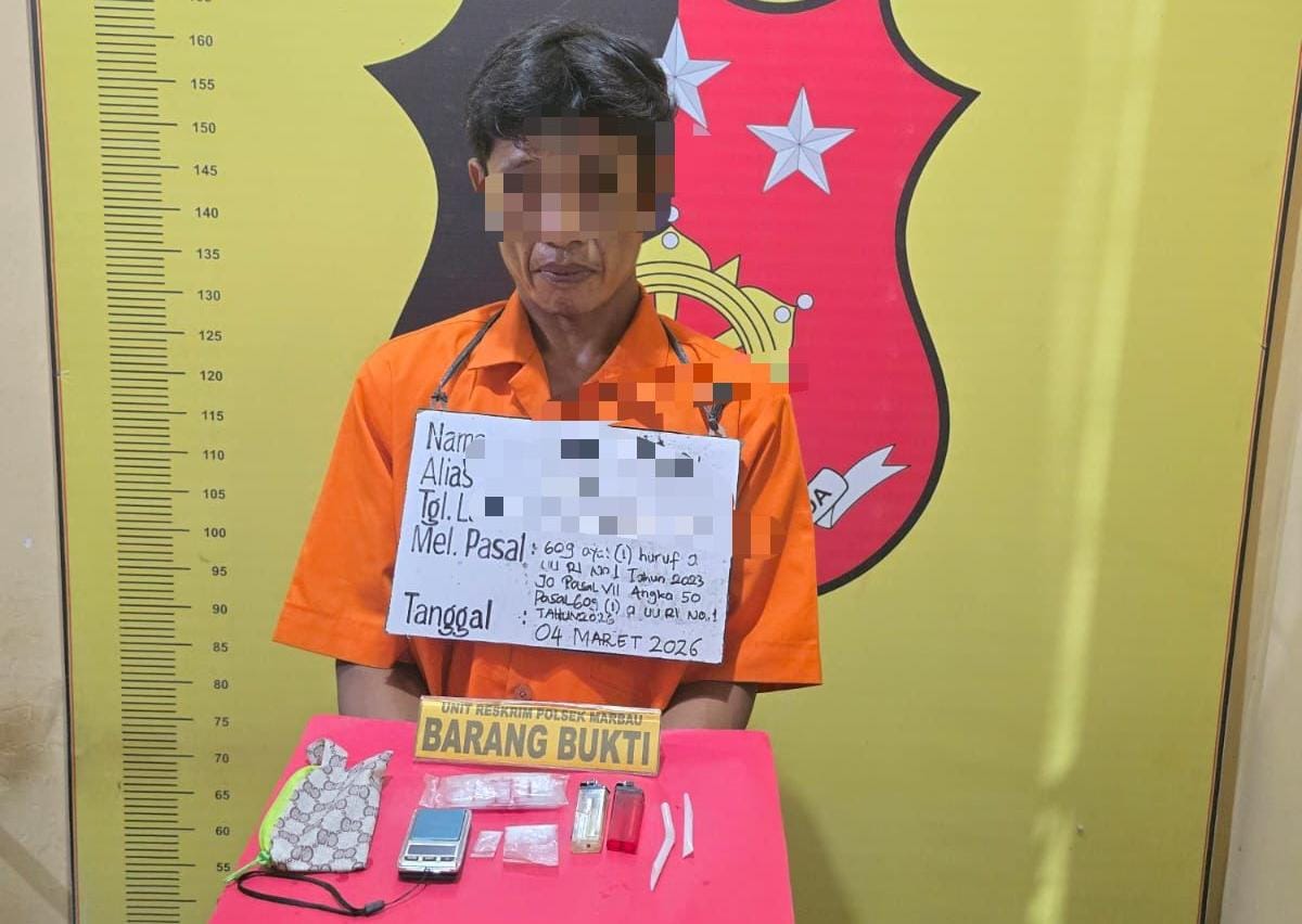 Pelaku berinisial JH saat diamankan. (FAJAR/SUMUT POS)