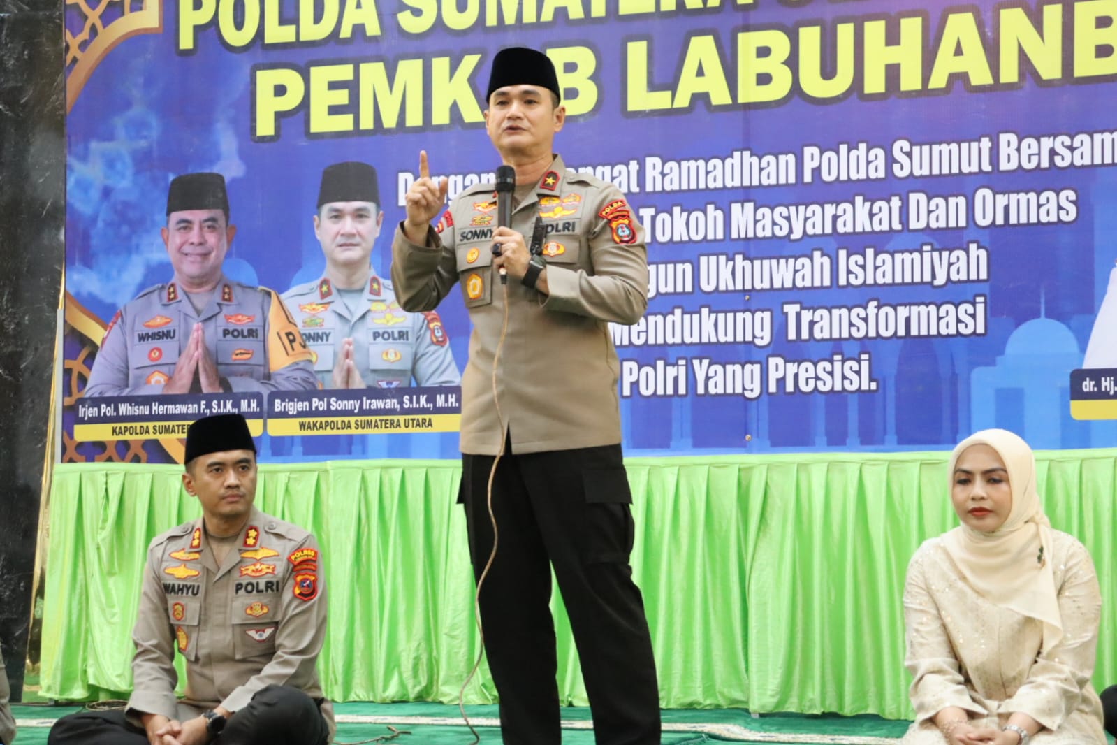 Waka Poldasu Brigjen Pol Sonny Irawan, melaksanakan Safari Ramadan di wilayah hukum Polres Labuhanbatu (Fajar/ Sumut Pos)