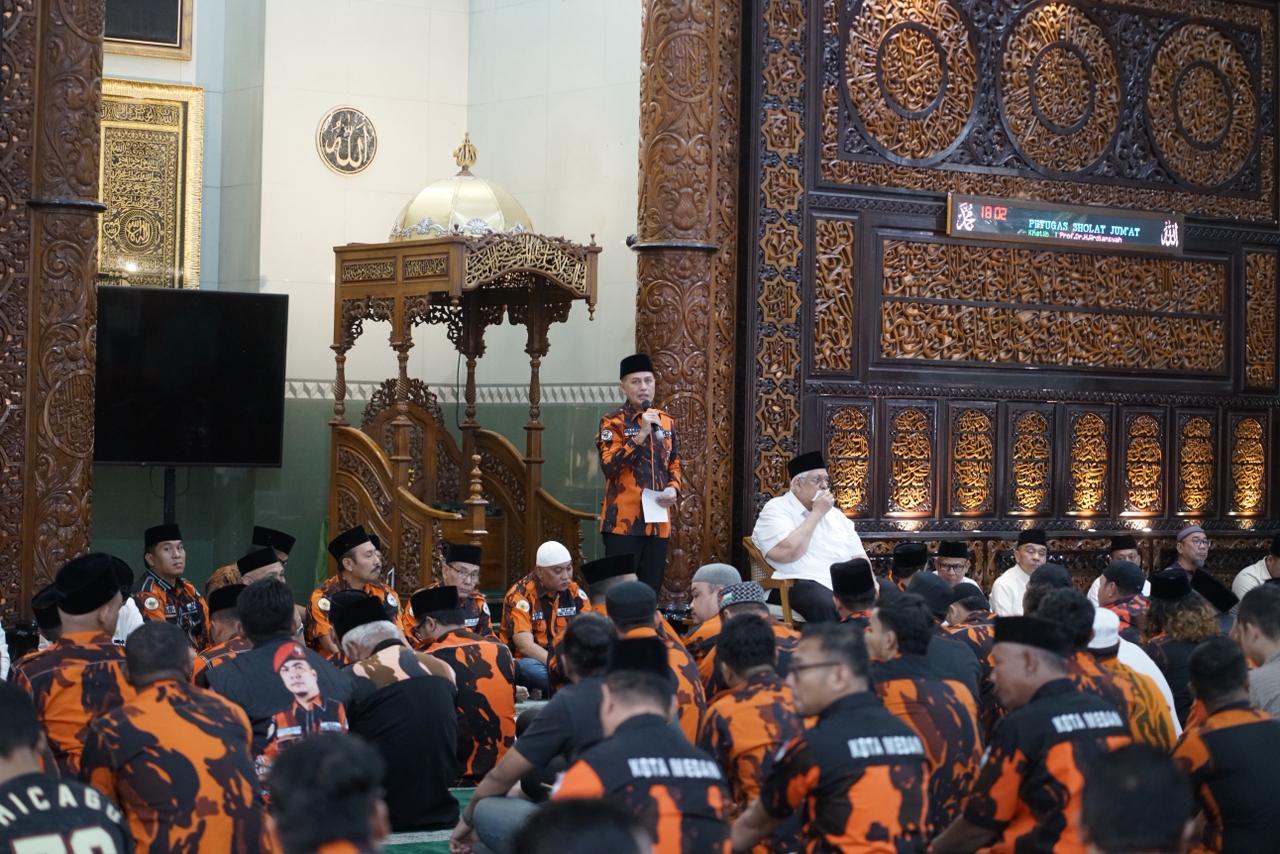 Majelis Pimpinan Wilayah (MPW) Pemuda Pancasila Provinsi Sumatera Utara menggelar kegiatan buka puasa bersama kader dan pengurus PP. (ISTIMEWA/SUMUT POS)