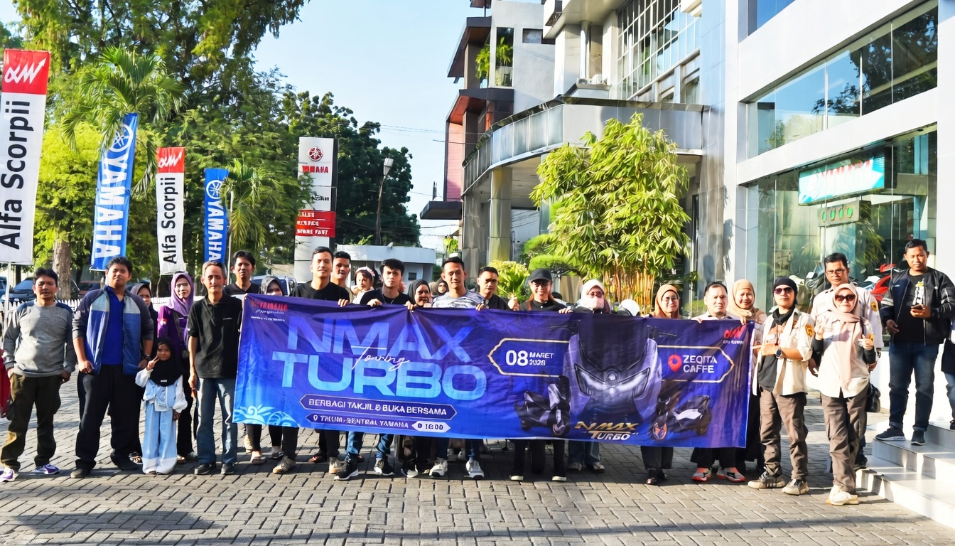 Peserta touring menggunakan Yamaha NMAX Turbo. (Dok Yamaha)