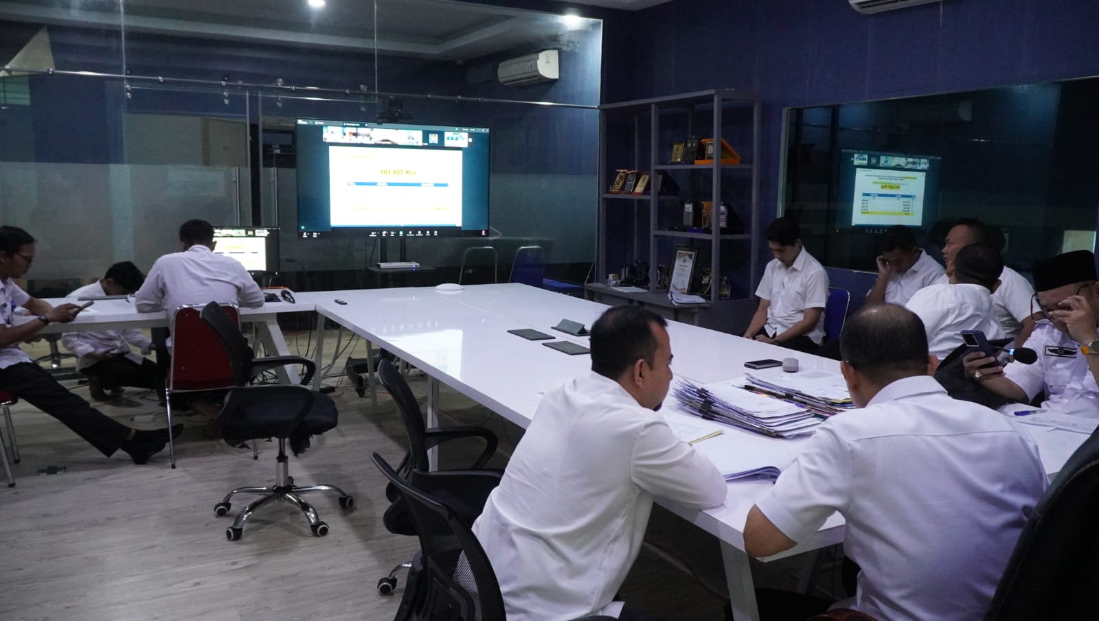  Rakoor Pemkab Langkat dengan Kemendagri terkait penyaluran bantuan pascabencana.(Diskominfo Langkat/Sumut Pos)