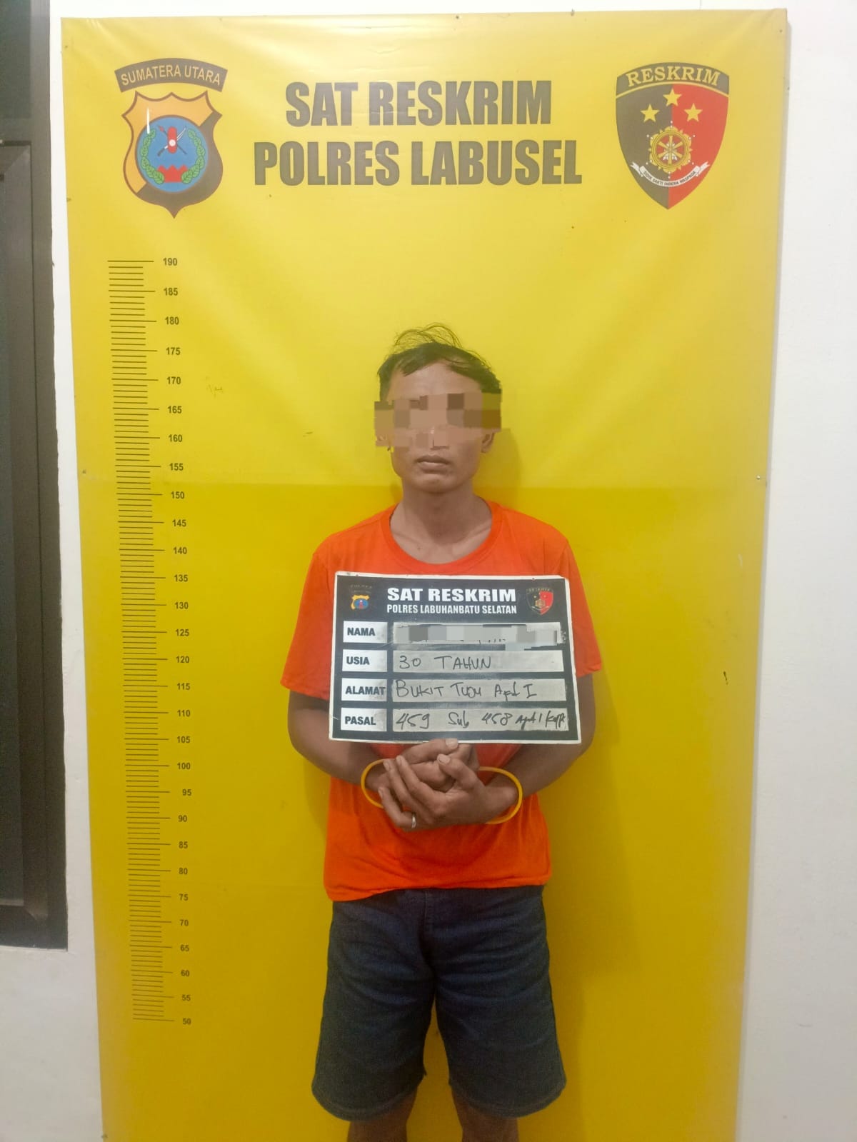 Polres Labusel menetapkan  suami korban berinisial HP (30) sebagai pelaku penyebab kematian H br Panjaitan. (KHAIRUDDIN/SUMUT POS)