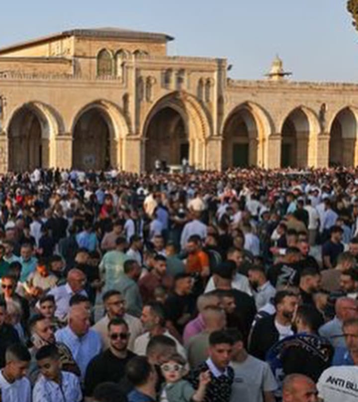 Larangan salat Idul Fitri di Masjid Al-Aqsa memicu protes warga Palestina. (Instagram @pandemictalks)