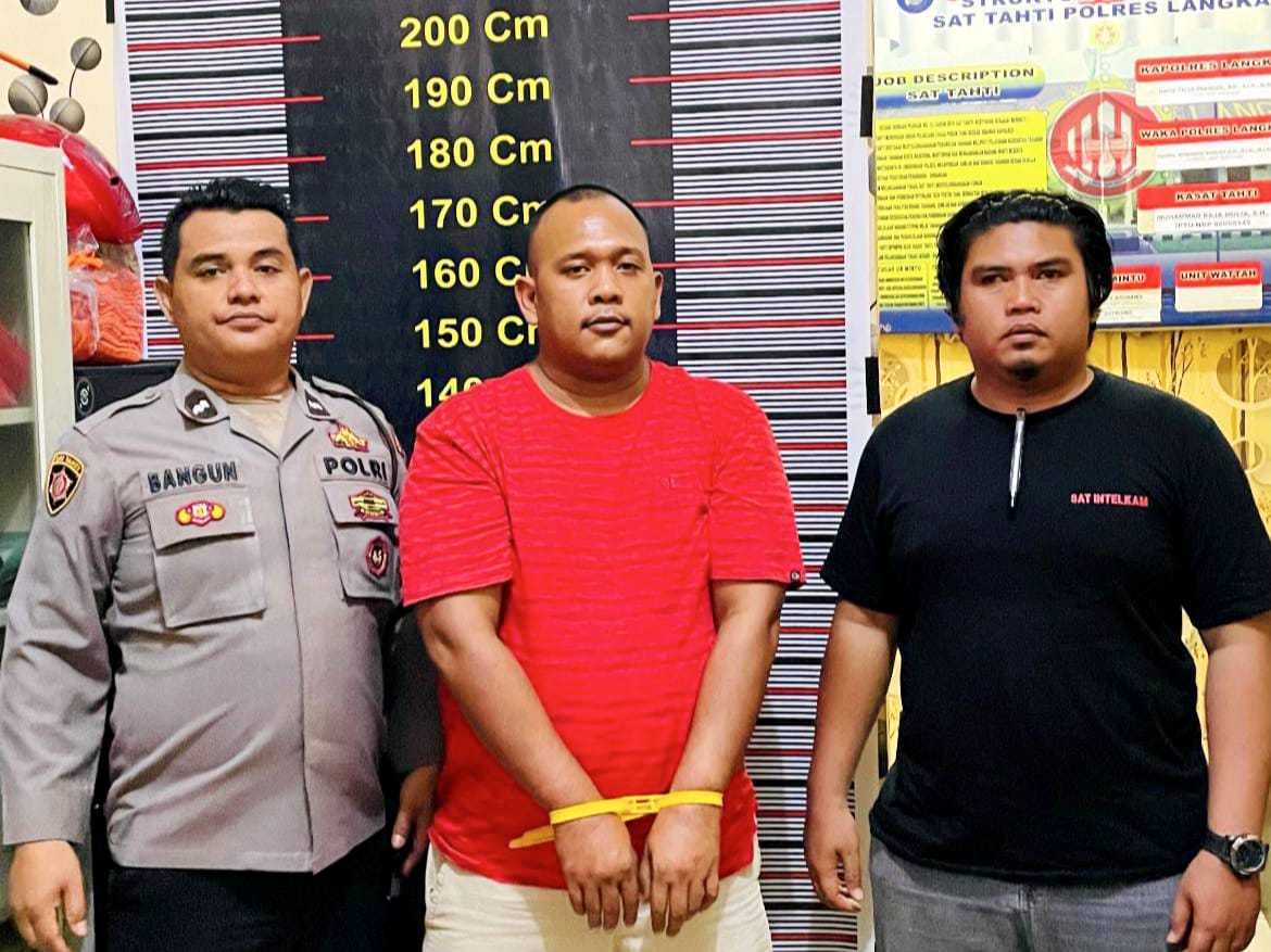  Tersangka Betmen saat ditangkap Polsek Salapian yang kini sudah dibebaskan karena alasan restorative justice. (Istimewa/Sumut Pos)